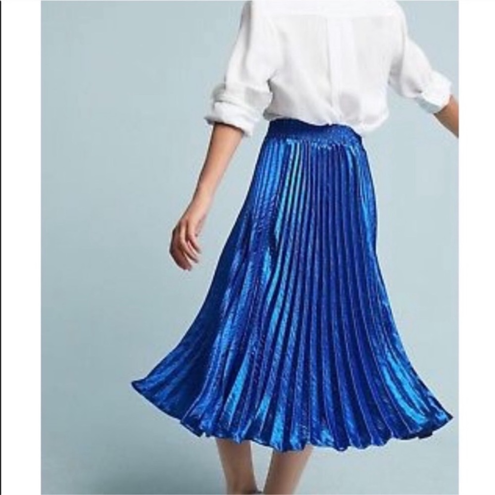 Anthropologie a line pleated skirt